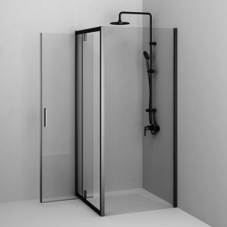 Душевой уголок Am.Pm Gem W90G-404-9090-BT 90x90 см без поддона чёрный матовый