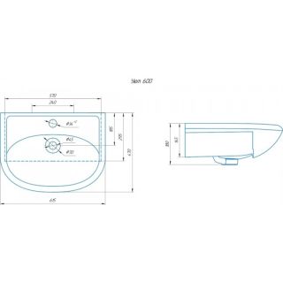 УМЫВАЛЬНИК RUNO мебельный Rosa Уют 60 (00000000154)