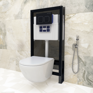 SET Инсталляция Sava Free Standing + клавиша смыва BETTOSERB SFS40006484 матовая бронза BRICKS