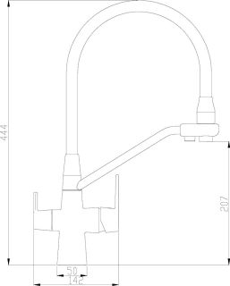 Смеситель для кухни ZORG Steel Hammer SH 903-6 BLACK BR