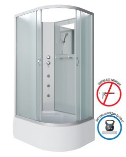 Душевая кабина Niagara NG-2310-14LBKG с гидромассажем 120x80см серебро/матовое