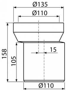 Насадка для унитаза AlcaPlast эксцентрическая A92