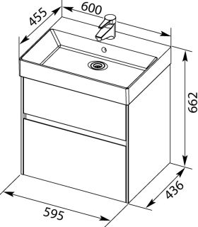 Тумба под раковину Aquanet Бруклин 60