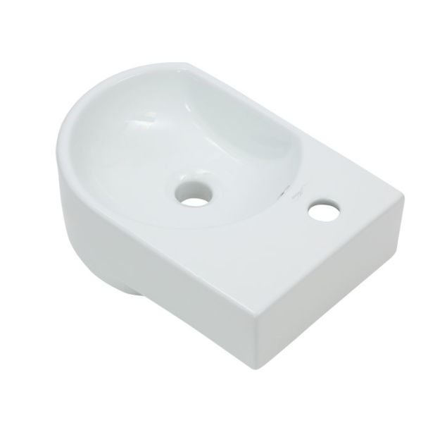 Подвесная раковина Melana 7954L-805 42см левая белый