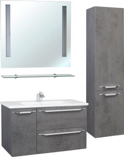 Пенал Bellezza Луиджи 35см правый серый 00000007051