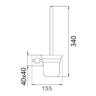Ершик для унитаза подвесной Maretti Umbria Black UMB56P23, черный