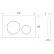 Кнопка смыва Veconi FLUSH V10, FLV10-WC, 240х162х7, пластик, белый матовый кайма - хром глянец