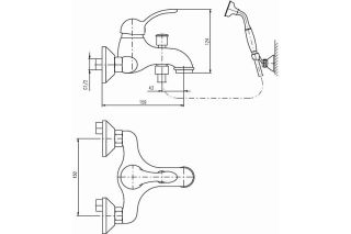 Смеситель для ванны Rav Slezak Labe L554.5/2SM бронза