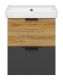 Подвесная тумба под раковину Misty Форест 50см дуб Вотан/антрацит