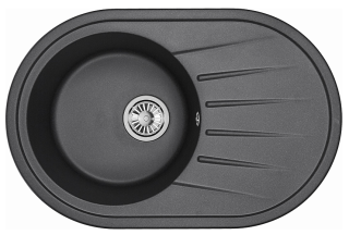 Мойка кухонная Granula Standart 7601, ЧЁРНЫЙ