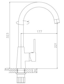 Смеситель для кухни Haiba HB70074 хром