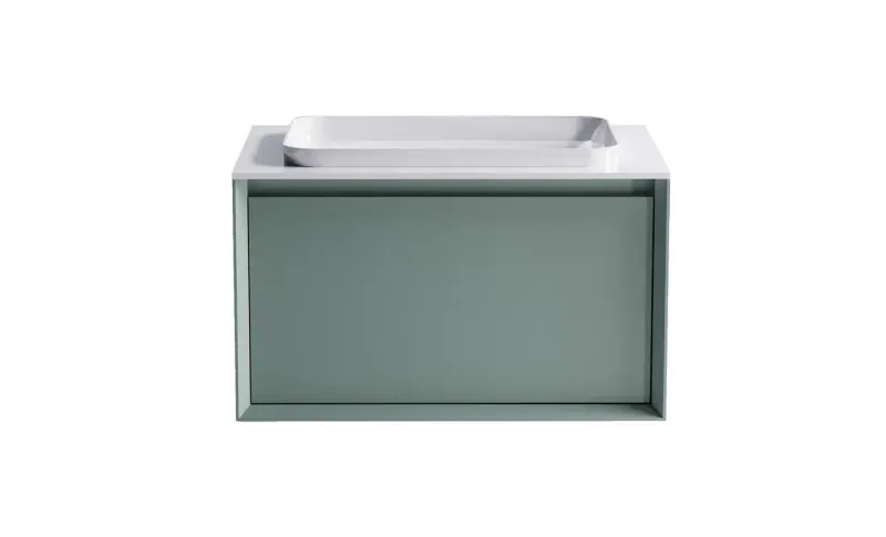 Тумба с раковиной Astra-Form Фрейм 4631177713743 70 см зелёный матовый