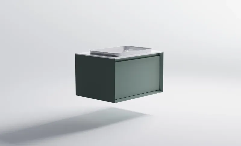 Тумба с раковиной Astra-Form Фрейм 4631177713743 70 см зелёный матовый