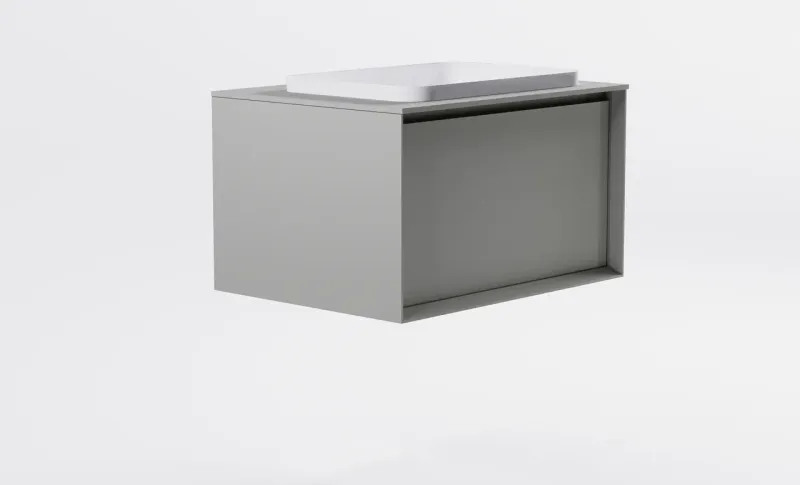 Тумба с раковиной Astra-Form Фрейм 4631177715266 80 см серый матовый