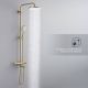 Душевая стойка Splenka S223.26.03 с термостатом золотой сатин