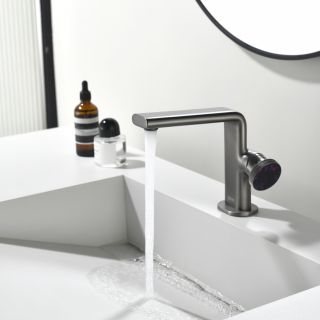 Смеситель для раковины Black&White Gravity 7207GM оружейная сталь