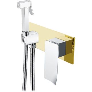 Гигиенический душ со смесителем Boheme Q 147-GCR .2 золото/хром