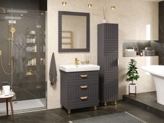 Зеркало Brevita Gloster GLOS-02070-48-2 70см графит