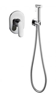 Смеситель встраиваемый с гигиеническим душем Grocenberg GB1002 Хром