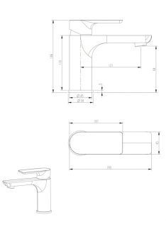 Cмеситель для раковины Grocenberg GB2009 бронза