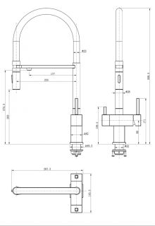 Смеситель для кухни под фильтр на магните GROCENBERG GB4098NK (Kerox Венгрия) Никель