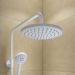 Душевая система с тропическим душем IDDIS Ray RAYWT3Fi06 белый матовый