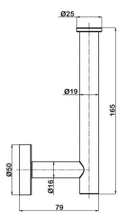 Держатель для запасного рулона туалетной бумаги Swedbe Attribut 9806B чёрный