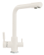 Смеситель для кухни Polygran Высокий дуо белый хлопок 660717