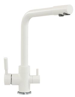 Смеситель для кухни Tolero Высокий дуо белый 627642