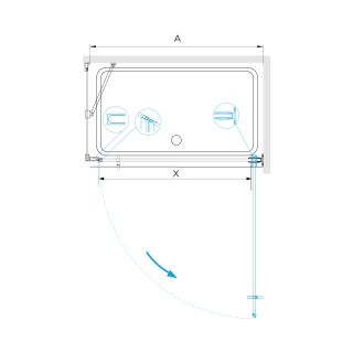 Душевой уголок RGW HO-045B (HO-011B + Z-050-2B + O-204B) 350604587-014 80x70см чёрный