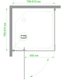 Душевой уголок Royal Bath HPV RB80HPV-T 80x80см белый