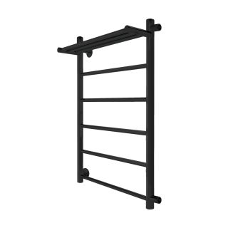 Полотенцесушитель водяной Indigo Line LLSHSW70-40BRR-б/п-60 с полкой 70x40 см чёрный муар
