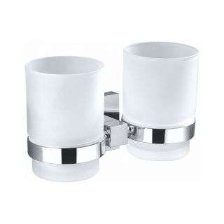 Два стакана для зубных щеток с держателем Wonzon & Woghand Polo WW-8928 хром