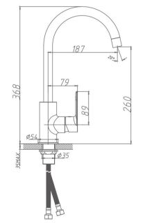 Смеситель для кухни Haiba HB70505-3 пепельный