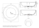 Ванна из искусственного камня Salini Isola S-Sense 101111MRF 200см RAL полностью