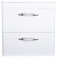 Тумба подвесная под раковину Style Line "Каре 60" СС-00002268  (2 ящ.) Люкс белая, PLUS