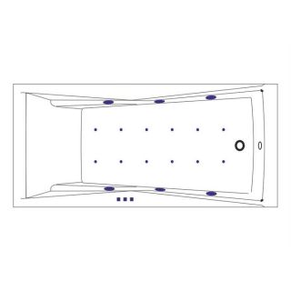 Гидромассажная ванна WHITECROSS Palace 0104.180080.100.RELAX.GL 180x80 см Relax золото