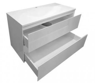Подвесная тумба под раковину Эстет Malta ФР-00007059 100см два ящика белый