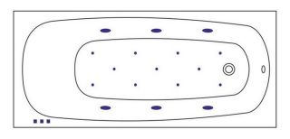 Гидромассажная ванна Whitecross Layla 0102.180080.100.RELAX.GL 180x80см Relax золото