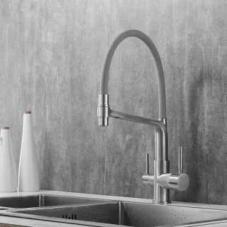 Смеситель для кухни Rose R658L сатин