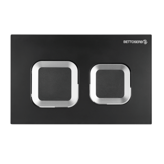 Клавиша смыва BETTOSERB 40006487 черный матовый + хром глянец SMART