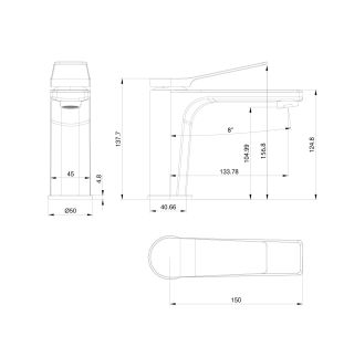 Смеситель для раковины Wonzon & Woghand WW-XH-012-BG брашированное золото