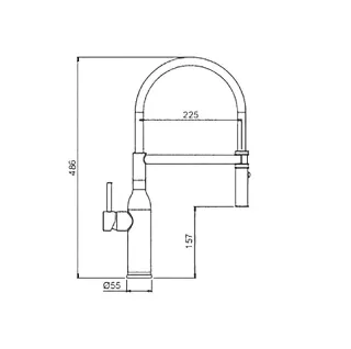 Смеситель для кухни Gappo G4098-29 с гибким изливом золотой оружейная сталь