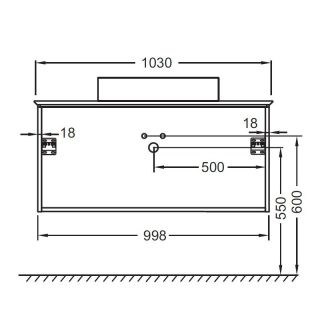 Тумба под раковину Jacob Delafon Madeleine EB2084-J51 100 см со столешницей и светодиодной подсветкой белый матовый