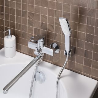 Смеситель для ванны с душем РМС SL122-006E хром