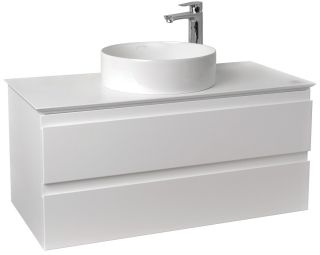 Тумба под раковину Jacob Delafon Madeleine EB2084-J51 100 см со столешницей и светодиодной подсветкой белый матовый