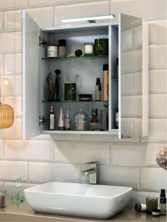 Зеркало-шкаф с подсветкой Vigo Plaza zsh.PLA.70.El 70 см белый