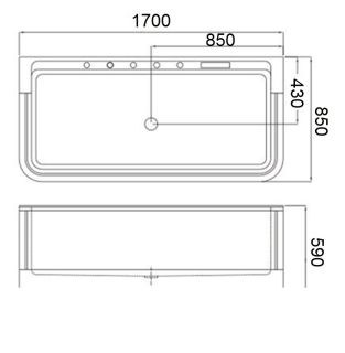 АКРИЛОВАЯ ВАННА WeltWasser WW HB KELLER 170/85