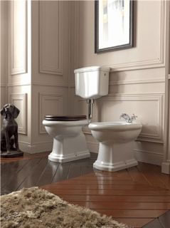 KERASAN Retro Унитаз напольный слив в стену цвет белый 101101