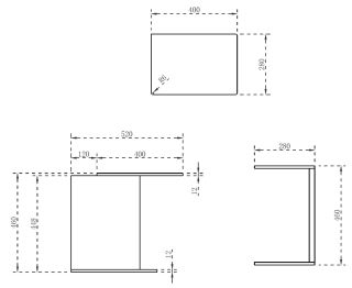 Столик для ванной комнаты ABBER Stein AS1636 белый